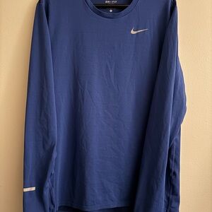 Nike Men's Dri-FIT Blue Long Sleeve Tee